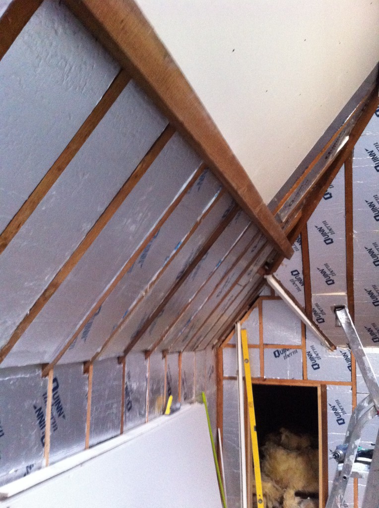 Insulation, boarding and plastering loft for office use - Wright Angle ...
